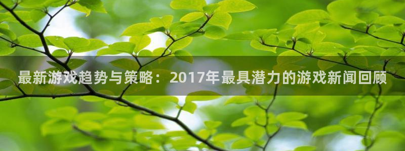 辉达娱乐app:最新游戏趋势与策略:2017年最具潜力的游戏